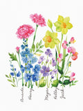 Mother's Day Birth Flower Print, Personalized Family Watercolor Bouquet, Custom Birth Month Flowers (DIGITAL) birthday flower