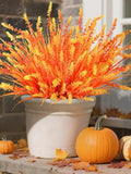 Artificial Fall Outdoor Plants, Faux Monkey Grass Bundles, UV Resistant Autumn Porch Decor faux plants