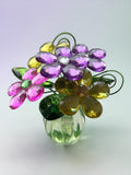 Floral Arrangement Acrylic Vase, Memorial Sympathy Gift with Personalized Card sympathy flower