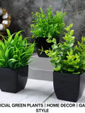 Artificial Green Plant Decor | Small Fake Plant for Home, Office Desk & Garden Decoration faux plants