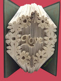 Flowers LoveBook Folding PATTERN - Cut & Fold Love Romance Flower