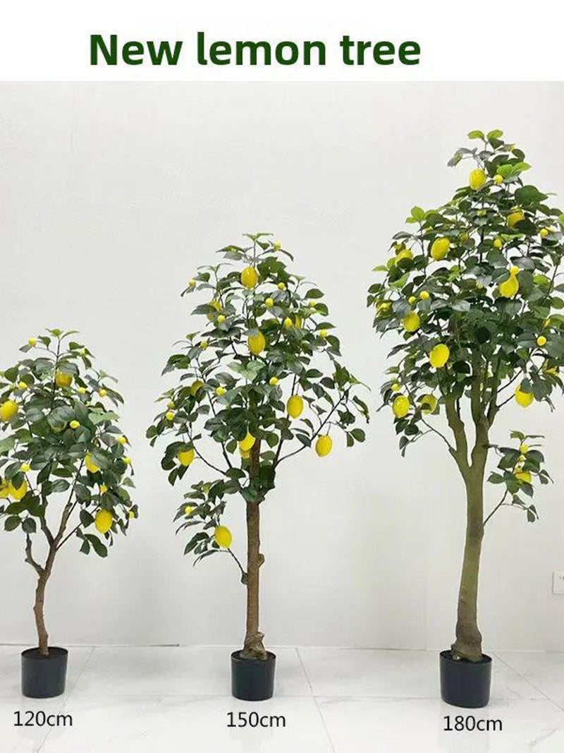 Artificial Lemon Tree, Without Pot, Green Plants with Fruits Tree, Decorative Lemon Tree, Flower Arrangement, Home Decor faux plants