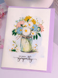 Daisy Sympathy Quilling Card Handmade 5x7 Floral Condolence Greeting Card With Deepest Sympathy Gift sympathy flower