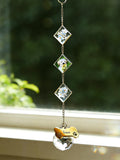 Custom Pet Photo Suncatcher, Forget-Me-Not Flowers, Rainbow Bridge Dog Memorial sympathy flower