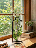 May Birth Flower Lily of the Valley Vase | Personalized Mother's Day Gift for Mom | Custom Stained Glass Suncatcher | Floral Decor birthday flower