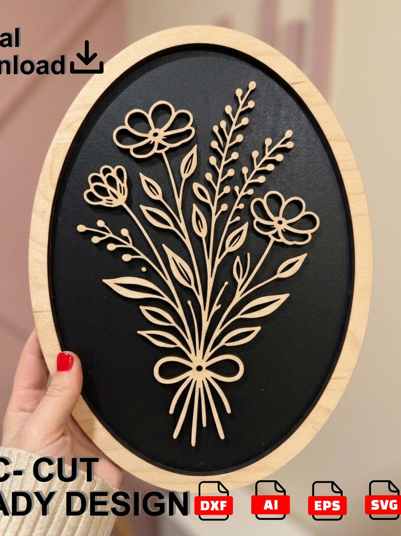 Grieving Mom Gift | Memorial Wildflower Wall Art CNC File | Sympathy Remembrance Sign SVG sympathy flower