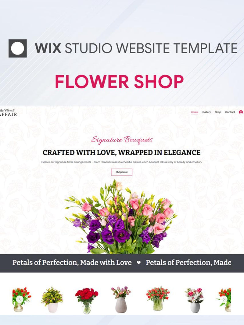 Wix Studio Website Template: Flower Shop & Florist Store (Digital Download) FLOWER DELIVERY