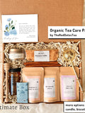 Sympathy Tea Gift Box: Organic Herbal Tea, Infuser, Honey, Biscotti, Candle & Condolences Card sympathy flower