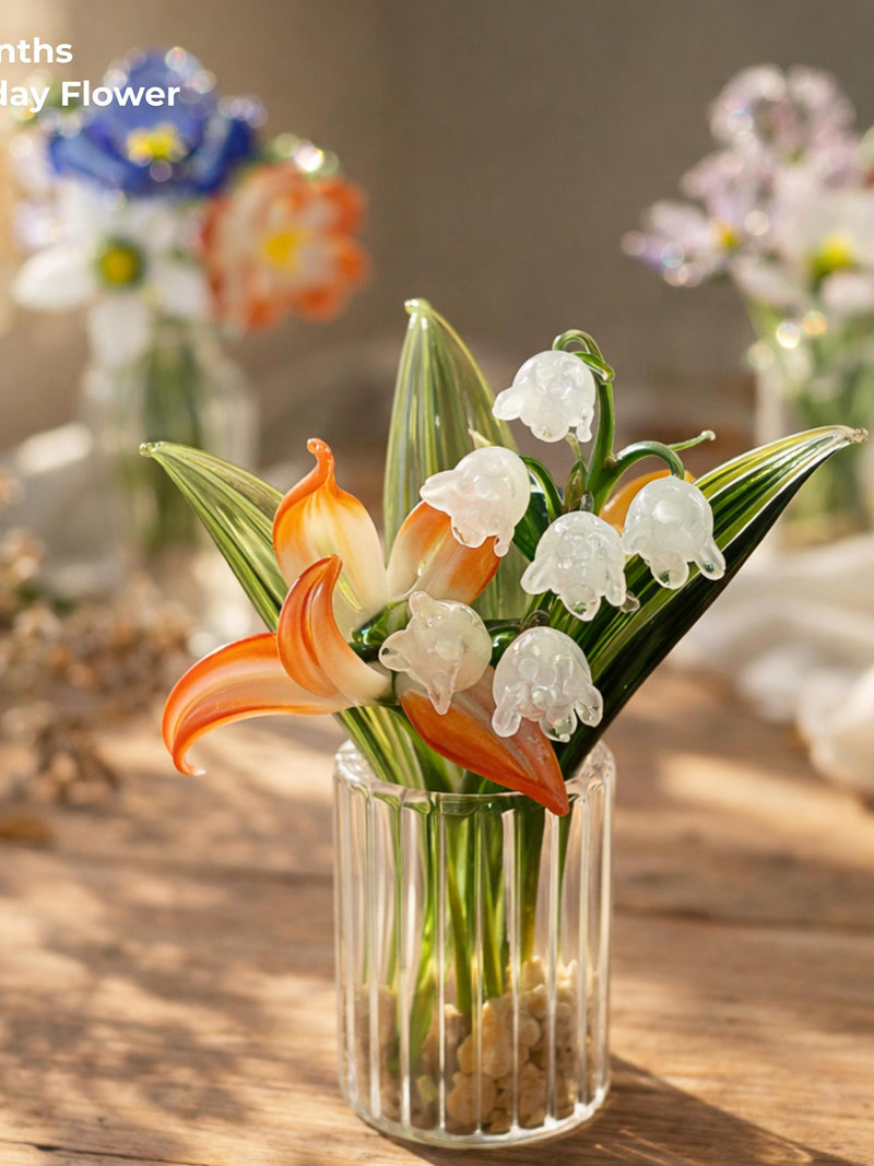 Customized Glass Birthday Bouquets,  12 Months Collection,Handmade , Birth Flower Gift, Personalized Gifts, Gift For Her, Birthday Gift birthday flower