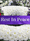 Funeral Wreath Ribbon Personalised Ð Custom Memorial Ribbon for Floral Tribute, Sympathy Flowers Banner Satin sympathy flower