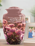 Pink Rose Cremation Urn for Ashes, Flowers Memorial Urn, Personalized Funeral Urn, Sympathy Gift, Keepsake Urn, Decorative Ashes Container sympathy flower