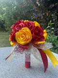 Rose Bouquet | Luxurious Satin Bridal Bouquet | Silk Flower Arrangement | Wedding Centerpiece | Never-Wilt Home Decor Bouquet