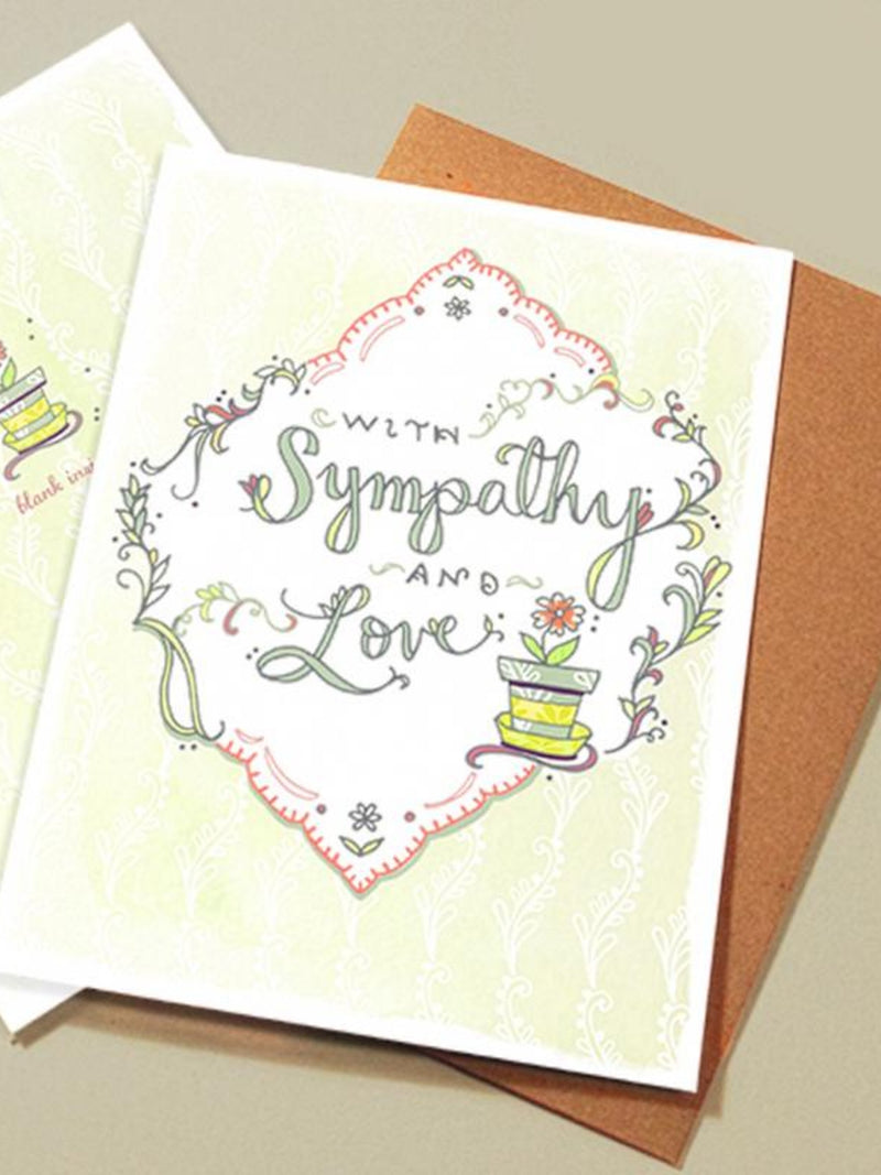 Flower Sympathy Card vintage style handkerchief handmade sympathy card for loss of mom hanky gentle grief support elegant floral condolence sympathy flower