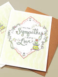 Flower Sympathy Card vintage style handkerchief handmade sympathy card for loss of mom hanky gentle grief support elegant floral condolence sympathy flower