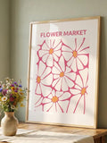 Flower Market Bright Wall Art Print | Home Decor | Ideal for framing house warming flower