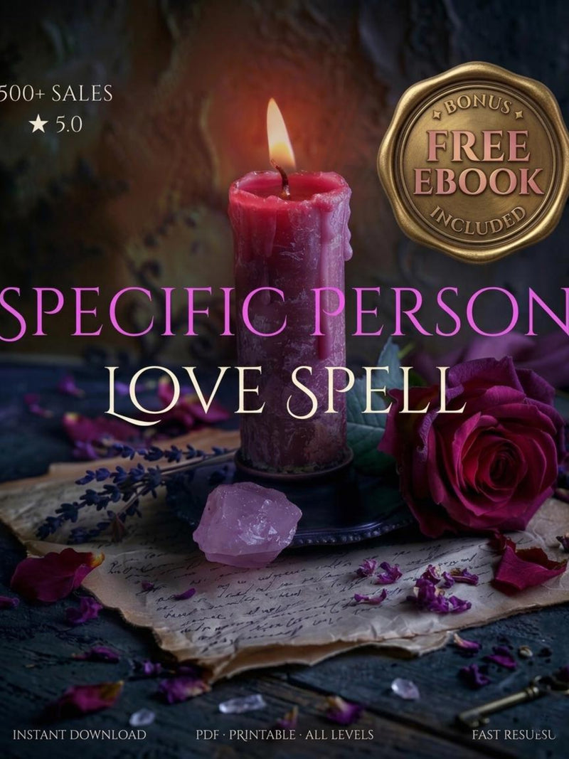 Specific Person Love Spell | Draw Them to You | Personalized Witchcraft Ritual | Candle Magic | Fast Results | (Spell eBook Included) Love Romance Flower