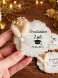 Personalized Heart Magnet Wedding Favor, Epoxy , Dried Flower, Islamic Bridal Gift FLOWER DELIVERY