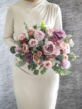 Dusty Pink & Mauve Bouquet, Bridal Silk Flower Wedding, Bridesmaids Boquet Bouquet