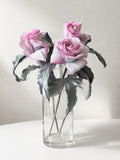 Handmade Silk Rose Ð Japanese Fabric Flower, Hand-Dyed Long Stem Decor silk flower
