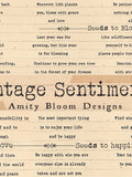 Vintage Journal Sentiments & Phrases | Seeds to... Grow, Bloom, Love, Happiness | Digital Download Love Romance Flower