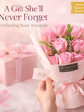Everlasting Pink Rose Bouquet Ð Romantic Artificial Flowers for Her Bouquet