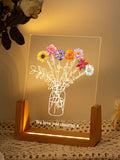 Custom Family Bouquet Night Light, Mothers Day Gift, Mum's Bunch with Kids Name, Birth Flower Lamp, Gift for Mom/Grandma, Mother's Day Gift house warming flower