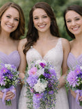 Lavender Lilac Wedding Bouquets, Purple Bridal Flowers, Boutonniere, Arch, Pew Decor wedding flower