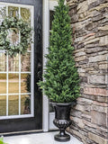 3FT Artificial Cypress Topiary Ð UV Resistant Faux Cedar Plant faux plants