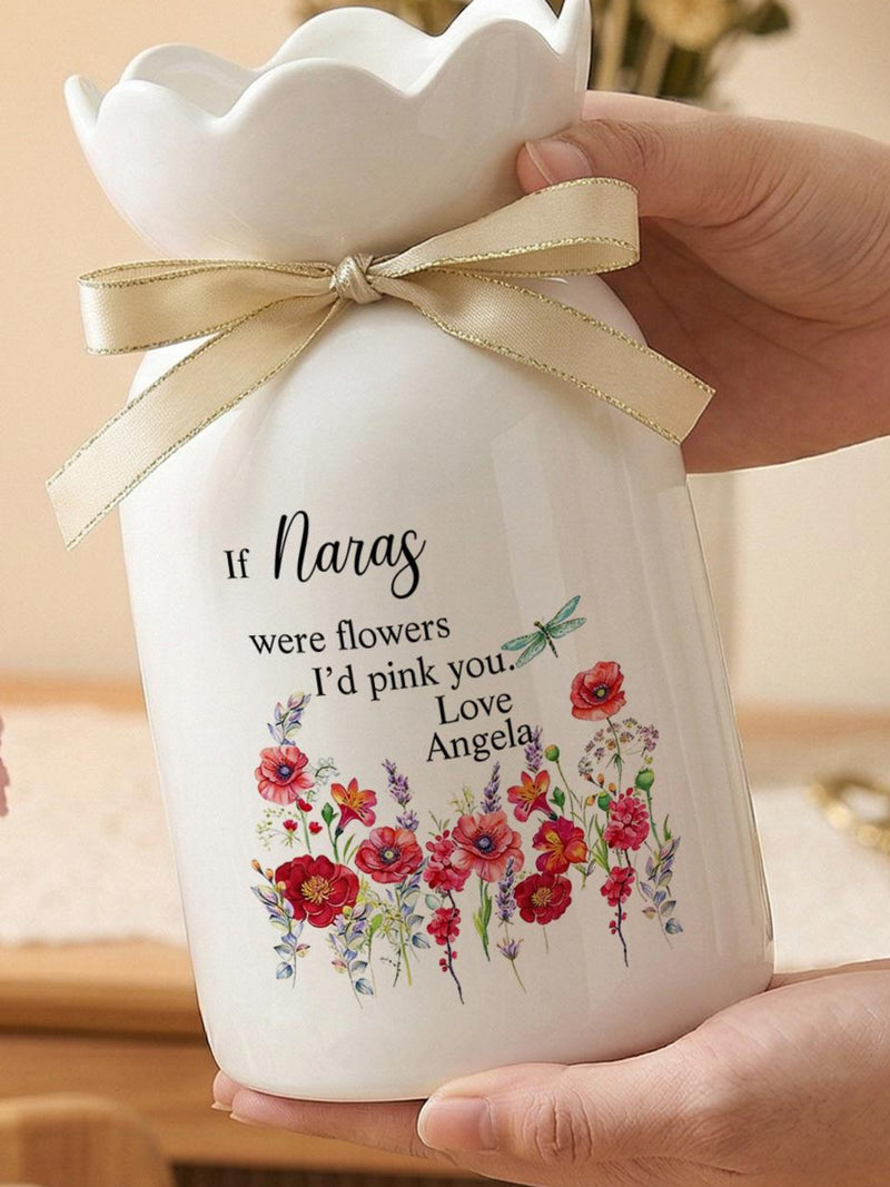 Memorial Vase With Sympathy Quote, Personalized Loss Gift, Remembrance Flower Vase For Bereavement Decor sympathy flower