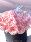 Handmade Pink Rose Bouquet , Unique Artificial Flower Gift , Romantic Keepsake, Anniversary Birthday Gift For Her, Handmade Flower Box silk flower