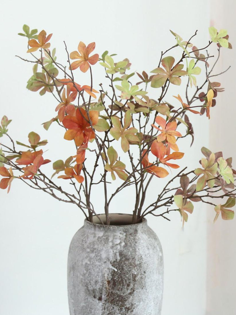 3 stems Pieris Japonica Branch Fake Greenery Faux Plant Artificial Foliage Spray Autumn Leaves Fall Decor faux plants