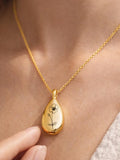 Custom Birth Flower Urn Necklace: Gold Memorial Ash Keepsake, Personalized Cremation Jewelry pet Memorial Gift for Her Engraved Necklace sympathy flower