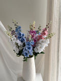 29" Real Touch Delphinium Blossom Branch With Buds, Faux Flowers, DIY Floral arrangement, Fake Flowers for House Warming Gifts house warming flower