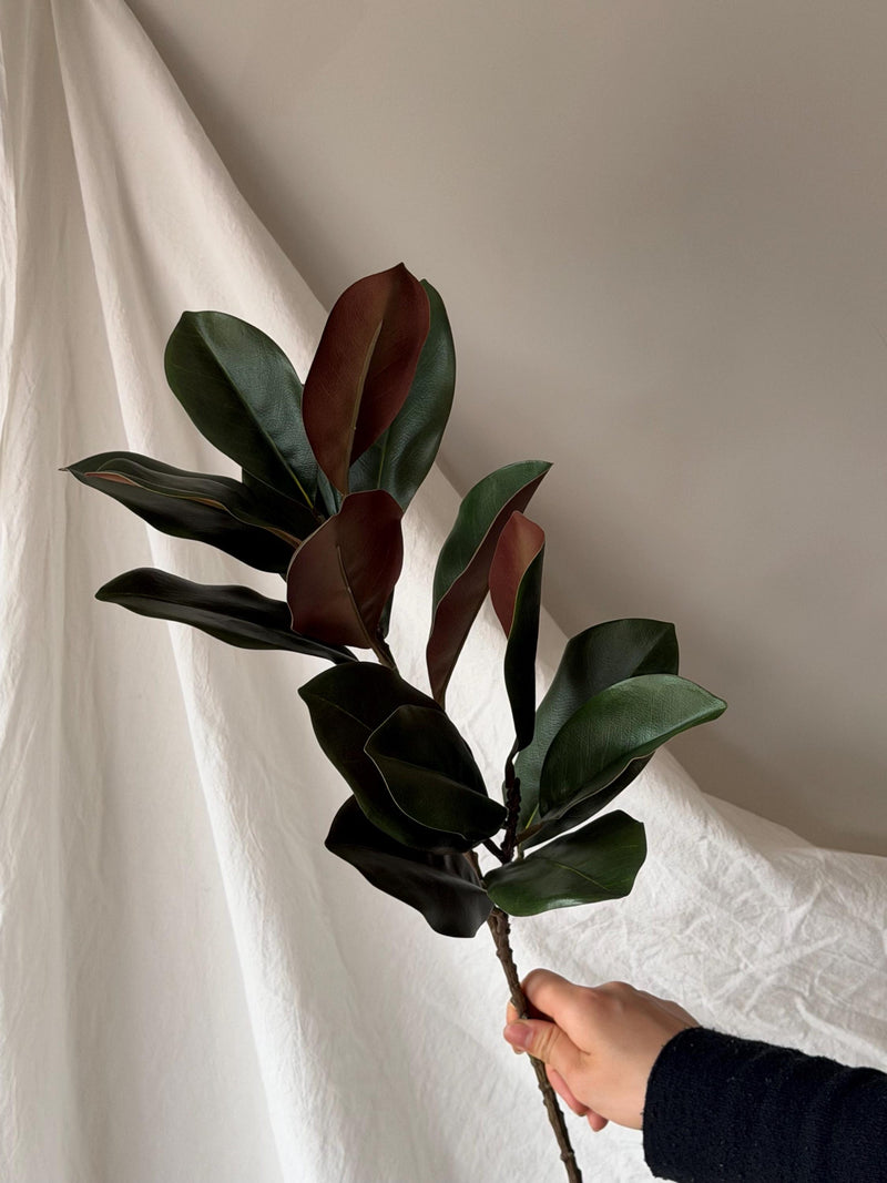 Real Touch Magnolia Leaf Branch, Faux magnolia branches, realistic magnolia leaf, Magnolia wreath garland, Magnolia Leaf wreath kit faux plants