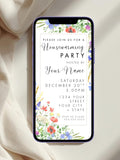 Digital Classic Floral Housewarming Invitation Template, Garden Party New Home Invite (Digital Download) house warming flower