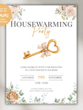 Housewarming Party Invitation | Floral New Home Party Invite | Editable Canva Template | Printable Invite | Digital Invitation | Phone Evite house warming flower