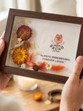 Personalized Pet Memorial Frame, Dog Loss Gift, Custom Pet Portrait Shadow Box with Dried Flowers, Pet Sympathy Gift Keepsake sympathy flower