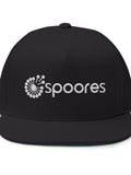 Spoores Embroidered Flat Bill Cap | Snapback hat flower spore