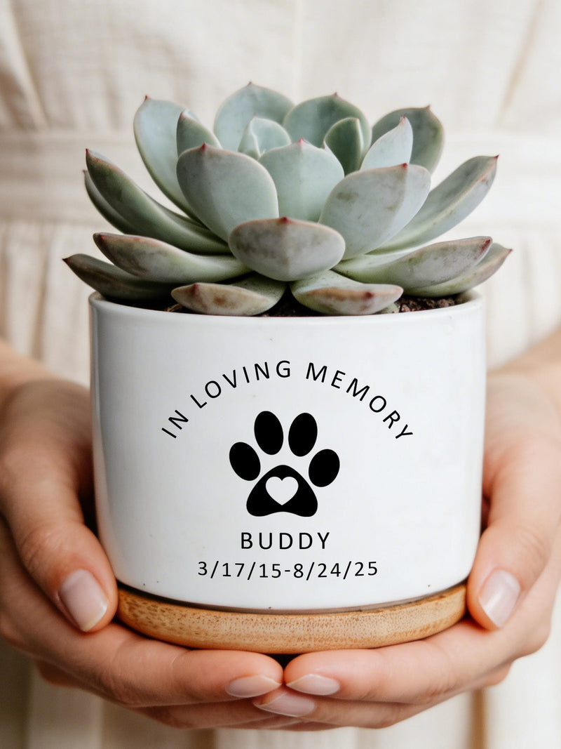 Personalized Pet Memorial Planter, Dog Loss Remembrance Gift, Custom Pet Flower Pot, Loss of Pet Gift, Dog Memorial Keepsake sympathy flower