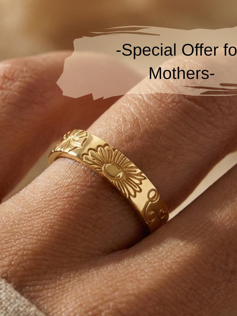 Personalized Birth Flower Ring Ð Dainty Stacking Floral Ring, Family Floral Ring,Multiple Birth Flower Ring, Bouquet Ring,Custom ring birthday flower