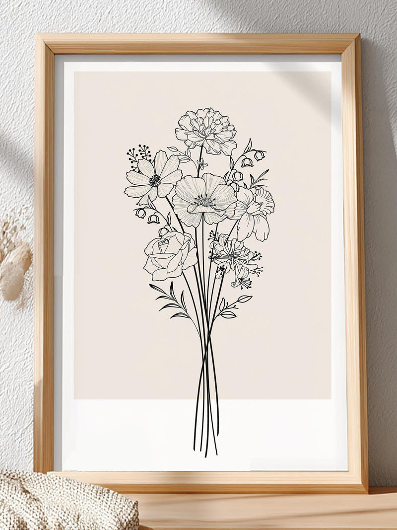 Up to 7 Flowers | Family Flower Bouquet Birth Month Flower Art | CUSTOM Personalized Gift | Birth Flower Family Bouquet | Digital Download birthday flower