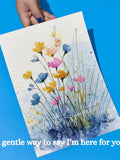 Watercolor Wildflower Sympathy Card | Condolence, Loss of Loved One (5x7 Digital Download) sympathy flower