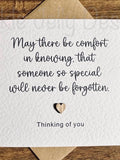 Sympathy Card With Wooden Heart | Thinking of You Card | Bereavement Card | Condolence Card | Loss of Loved One | Personalised Inside sympathy flower