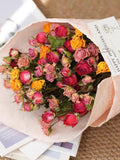 Dried Rose mixed Wildflowers Bouquet, Luxury Real Flower Arrangement, Romantic Gift for Her, Luxury Everlasting Roses, Bridal Bouquet Gift Bouquet