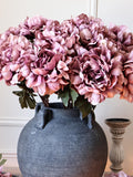 Mauve Plum Peony Artificial Flower Ð Luxury Faux Peony for Wedding Bouquet, DIY Wreath, Centerpiece, Home Decor Gift silk flower