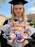 Graduation Bouquet with Crochet Bear Ð RN or College Graduation Gift for Her Bouquet