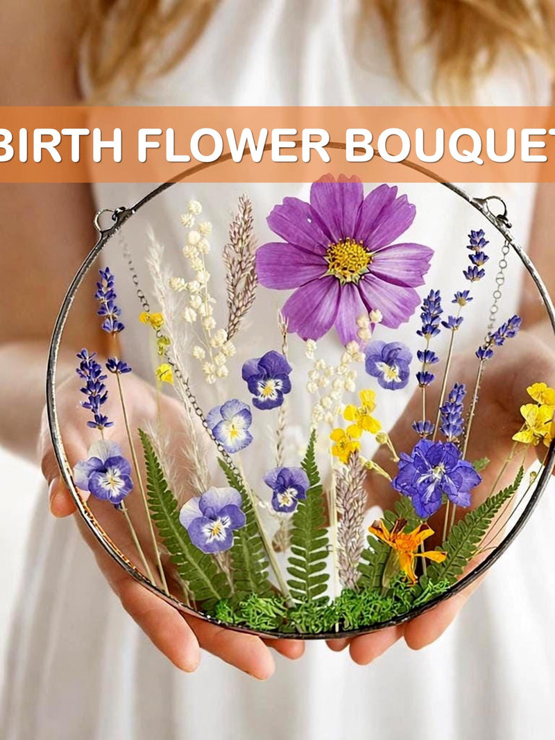 Custom Birth Flower Gift, Family Flower Frame, Personalized Bouquet for Mom birthday flower