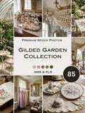 Gilded Garden Stock Photos Flowers Love Romance Aesthetic Photos Faceless Marketing PLR MRR Reel Cover Love Romance Flower