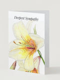 Yellow Lily Sympathy Card | Watercolor Floral Greeting (Blank Inside) sympathy flower