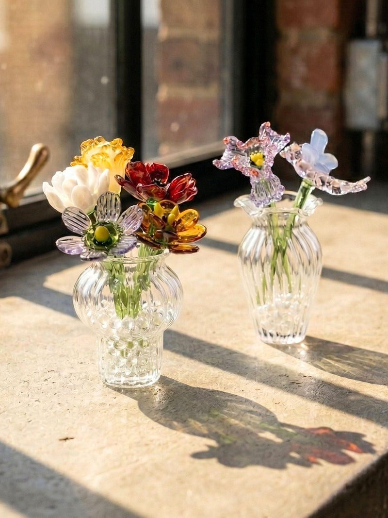 Sympathy Gift For Best Friend Mini Glass Flower Forever Flower Thinking Of You Keepsake Handmade Flamework sympathy flower